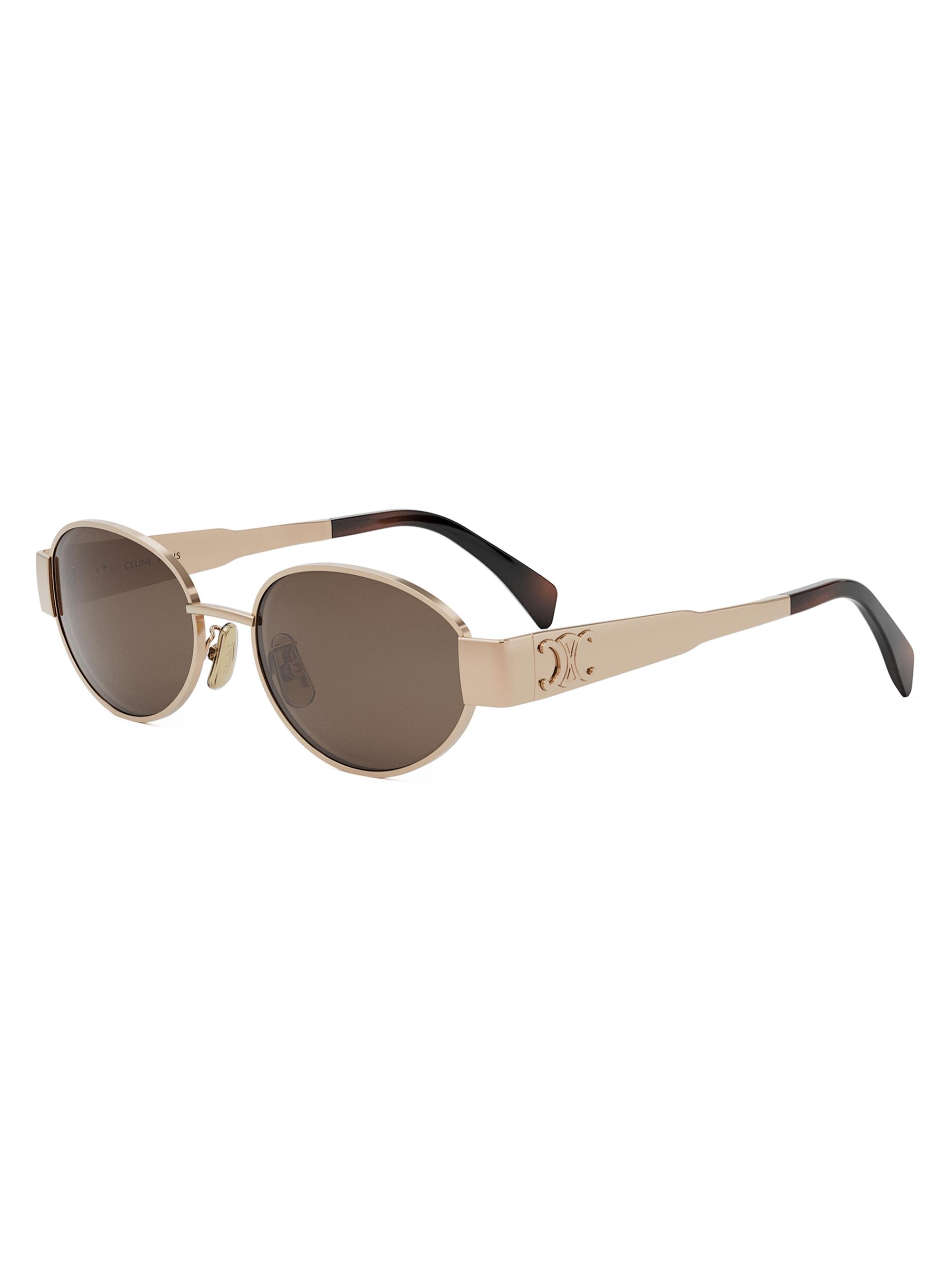 CELINE Metal Triomphe 54MM Oval Sunglasses | Saks Fifth Avenue