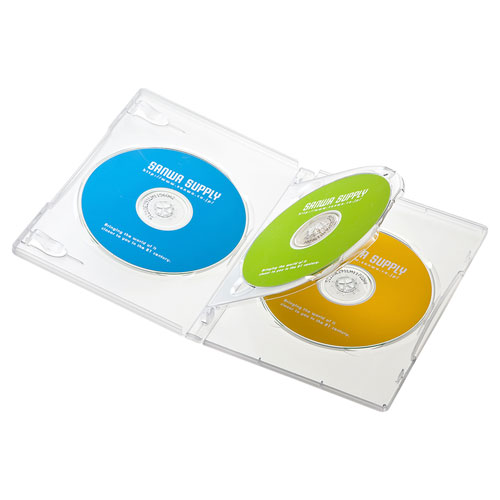 DVD-TN3-10CL【DVDトールケース（3枚収納・10枚セット・クリア