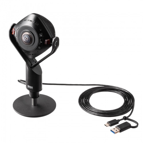 CMS-V71BK【スピーカー内蔵360度Webカメラ】1つのカメラで360°撮影