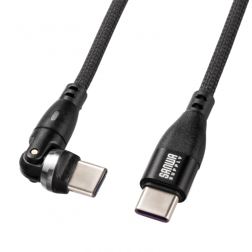 KU-CCP100KA10BK【USB2.0 Type-Cコネクタ540度回転ケーブル（PD100W