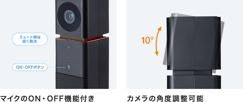 CMS-V47BK【カメラ内蔵USBスピーカーフォン】SkypeなどのWEB会議に最適