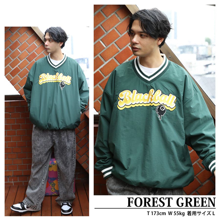 ナイロンプルオーバー メンズ 刺繍[品番：EH000006059]｜8（eight