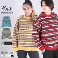 ニット・セーター 幾何学模様柄 （レディース） - ファッション通販