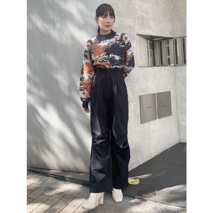 ジャガードボトルネックニット【WEB限定】[品番：MKSW0054415]｜MURUA