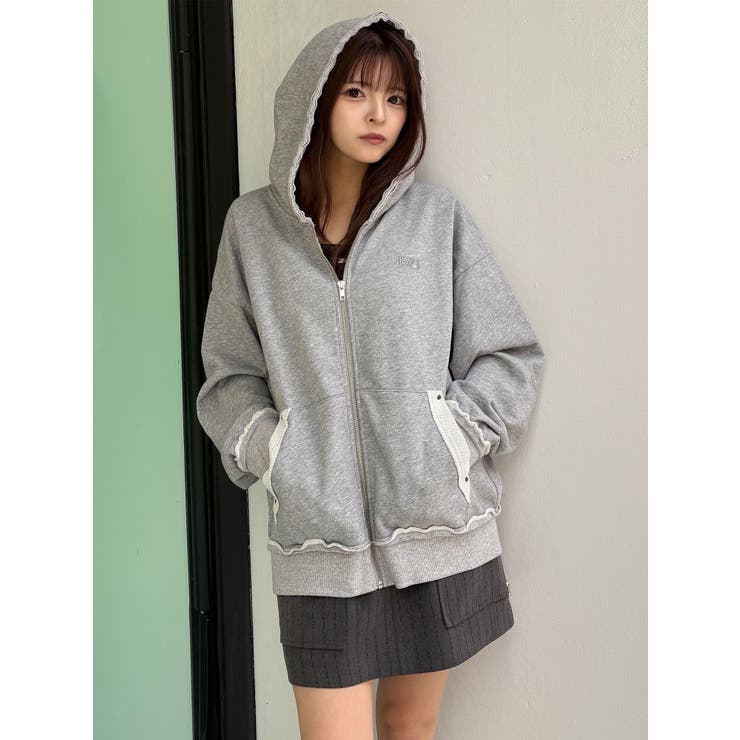 ジップルーズフーディ[品番：MKSW0068357]｜MURUA（ムルーア）の