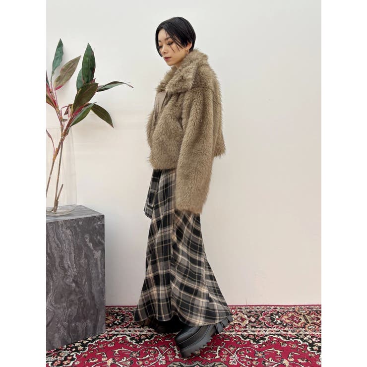 フェイクファーショートブルゾン[品番：MKSW0066700]｜EVRIS（エブリス