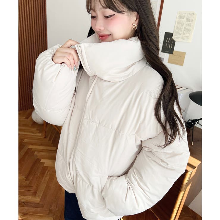 エコダウンスタンドカラーオーバーサイズブルゾン[品番：ERMW0004091