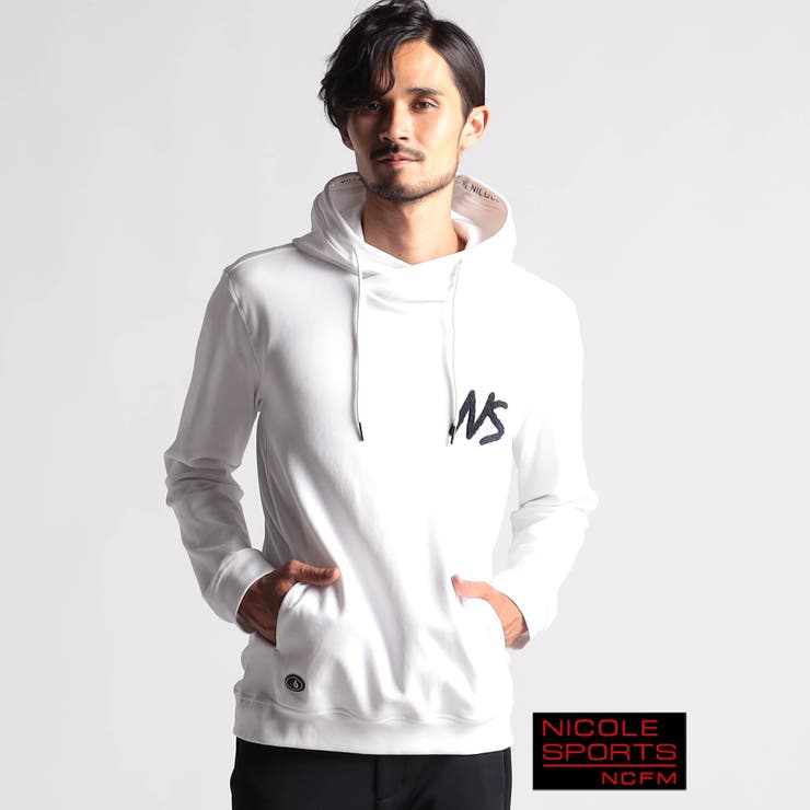 NICOLE SPORTS】サガラ刺繍プルオーバーパーカー[品番：NICW0005917