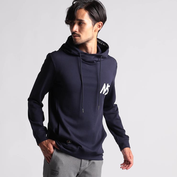 NICOLE SPORTS】サガラ刺繍プルオーバーパーカー[品番：NICW0005917