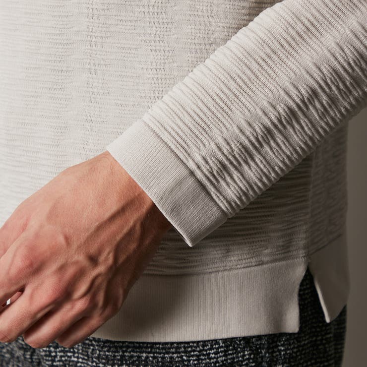 ランダムタックボーダータートルネックニット[品番：NICW0006159