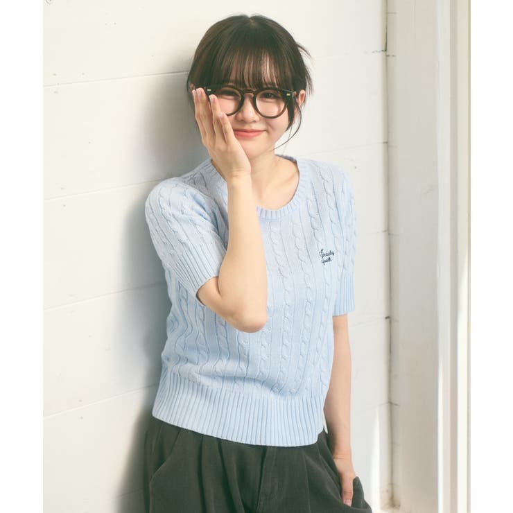 半袖 ケーブル サマーニット[品番：ORGW0008786]｜Ada.（エイダ）の