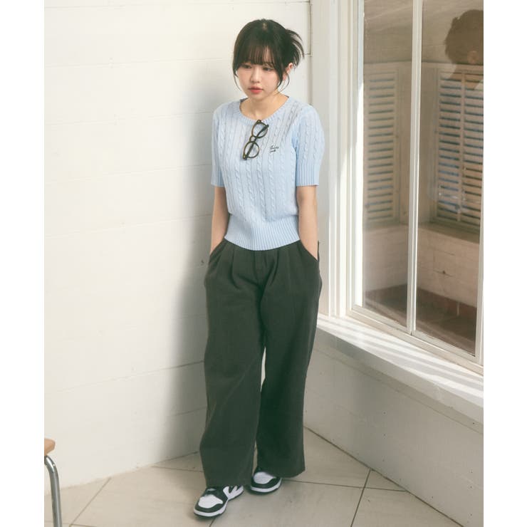 半袖 ケーブル サマーニット[品番：ORGW0008786]｜Ada.（エイダ）の