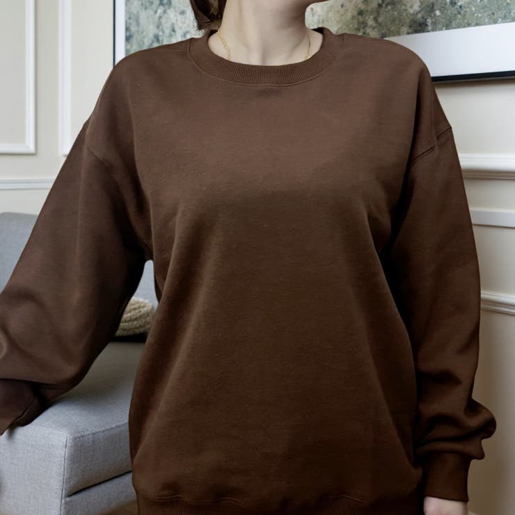 裏起毛トレーナー 無地トレーナー 秋冬トップス[品番：KPDW0000218