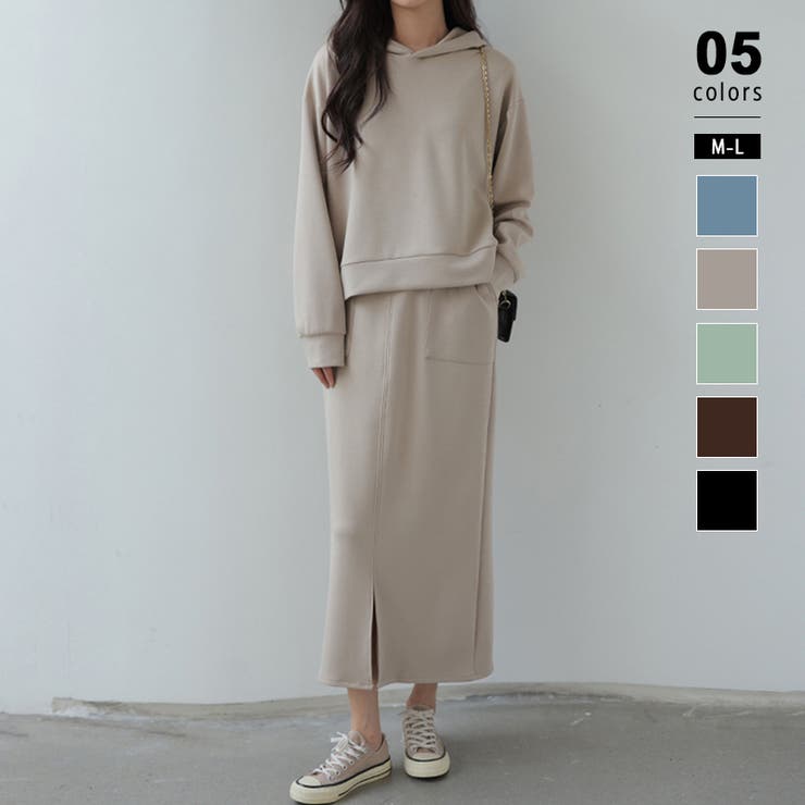 セットアップ パーカー スカートセット[品番：COCW0005292]｜COCOMOMO