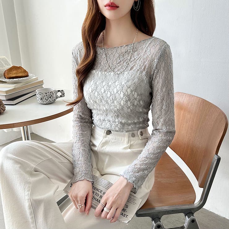 新色登場！】シアーレーストップス 総レース シアートップス[品番