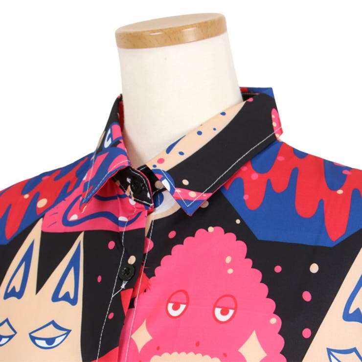 柄シャツ POPキャラクター 総柄[品番：DCTW0004008]｜Decorative
