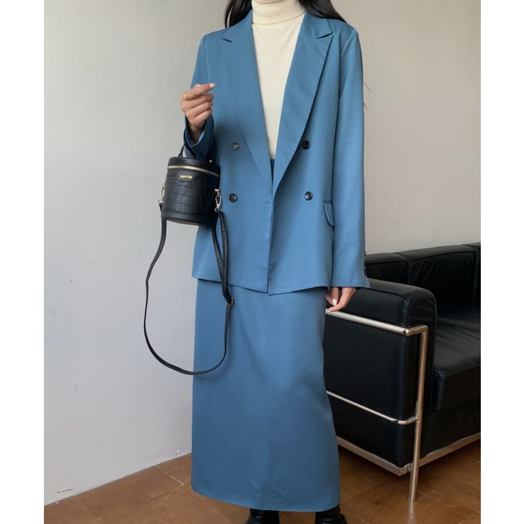 セットアップ】ダブルテーラードジャケット＋バックスリットタイト