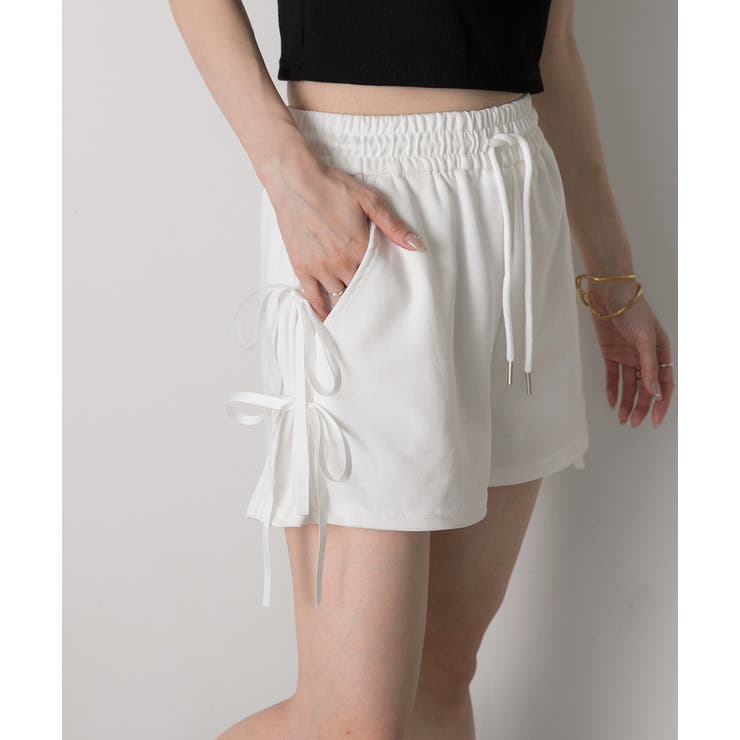 サイドリボンショートパンツ[品番：ADEW0004509]｜ad thie（アドティエ