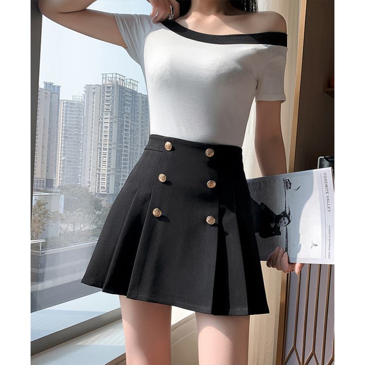 Jasmine】ハイウエストプリーツミニスカート Jasmine Grandi…[品番