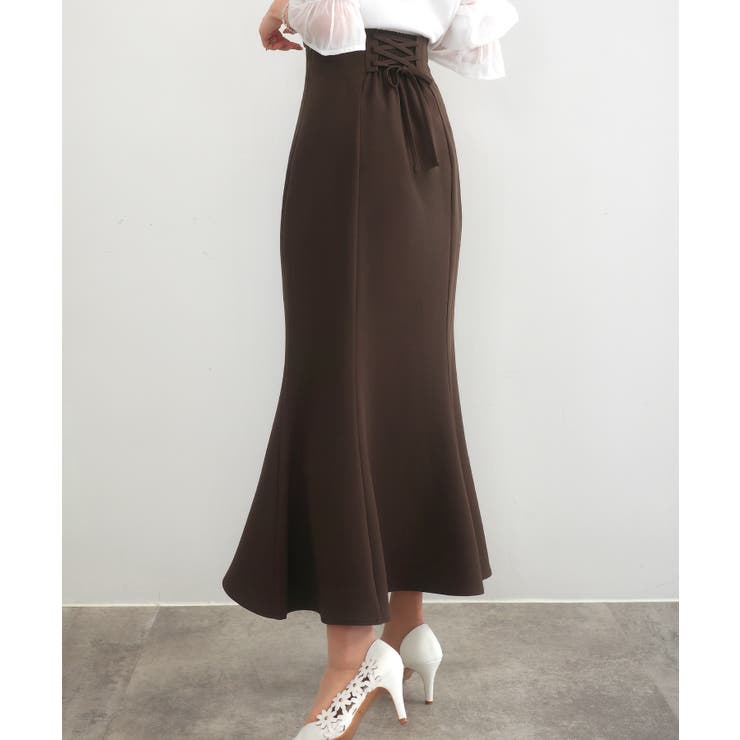 CENEA ハイウエストレースアップマーメイドスカート[品番：AMTW0011857