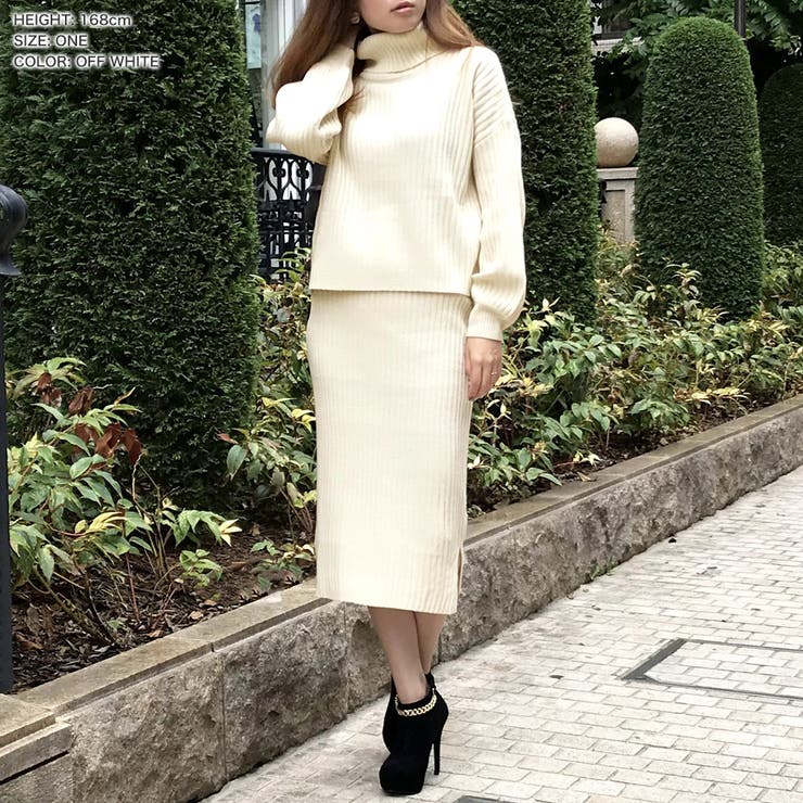 タートルネックニットセットアップ [20622 レディース[品番