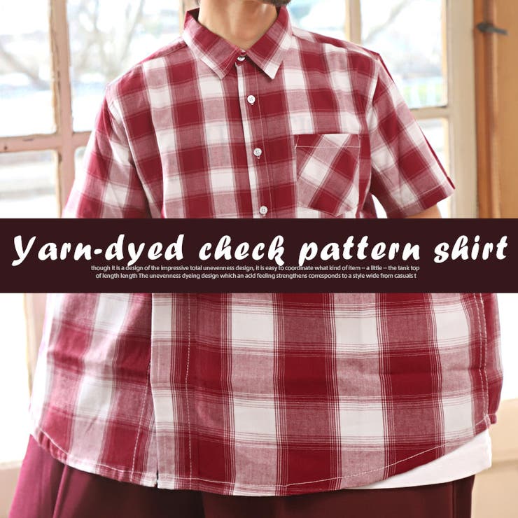 半袖シャツ メンズ チェック柄[品番：LU000012503]｜LUXSTYLE（ラグ