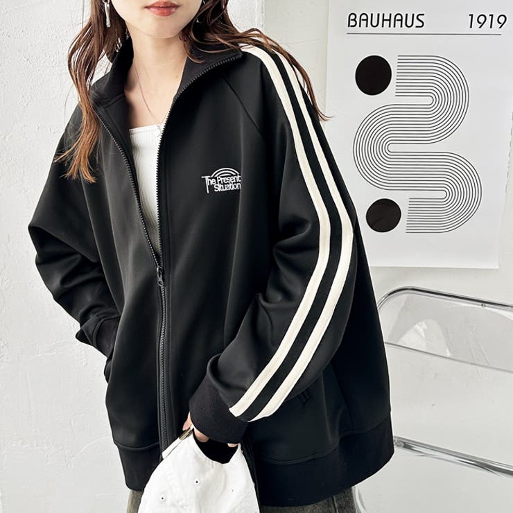 FIRST MOOD】ロゴ刺しゅうライントラックジャケット[品番：GERW0010831