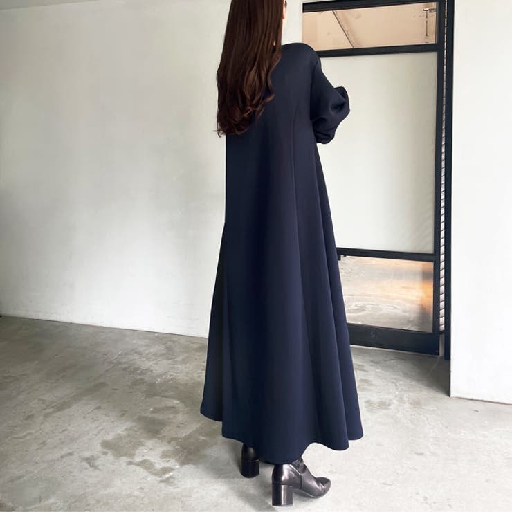 前後2WAYハーフジップ長袖ワンピース[品番：GERW0010348]｜GeeRA