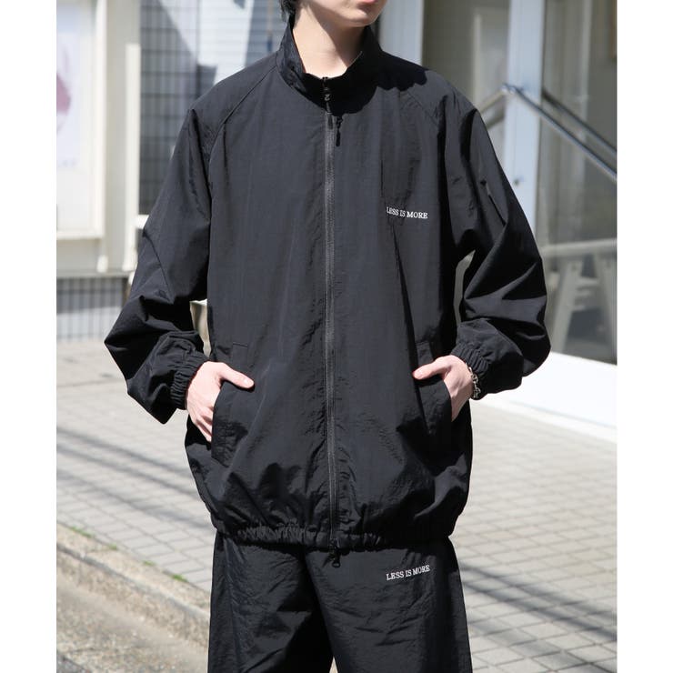 MAISON CLUB】ワンポイント刺繍 ナイロントラックジャケット[品番