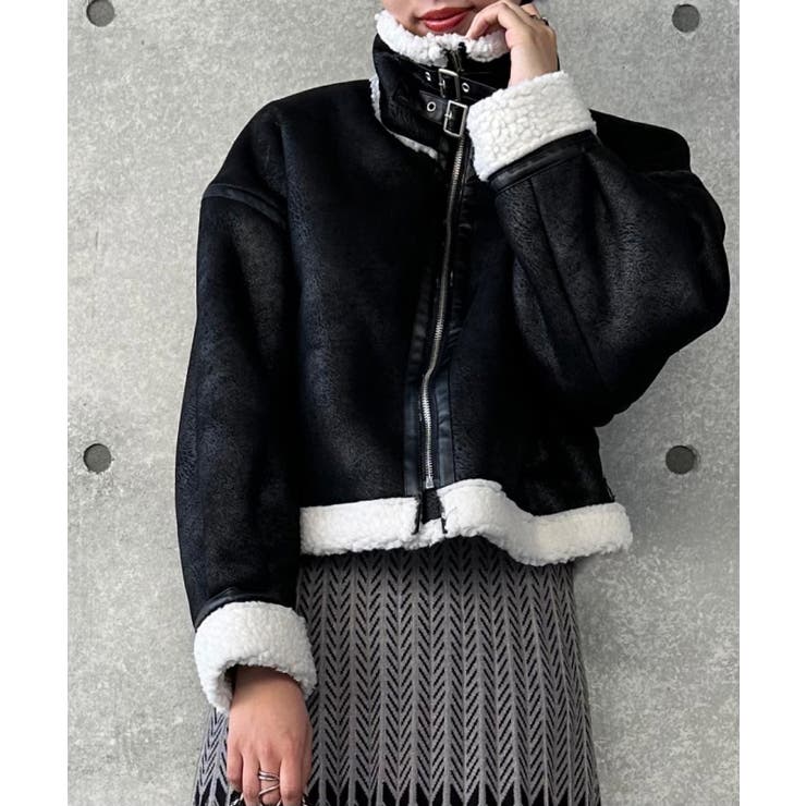 ムートンクロップドジャケット[品番：SPRW0009916]｜SpRay（スプレイ