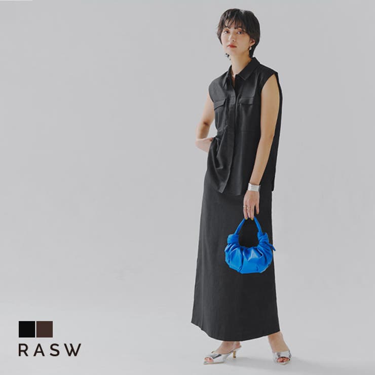 RASW]リネンフレンチシャツスカートセットアップ セットアップ シャツ