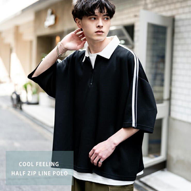 ポロシャツ ハーフジップ 半袖[品番：OE000007942]｜Rocky Monroe