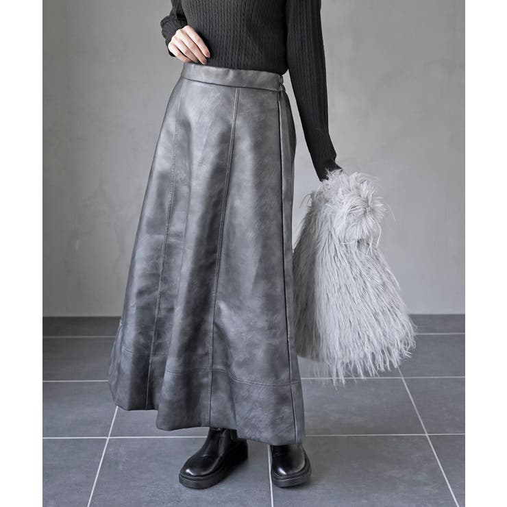 フェイクレザーロングスカート[品番：RPSW0003195]｜rps（アール