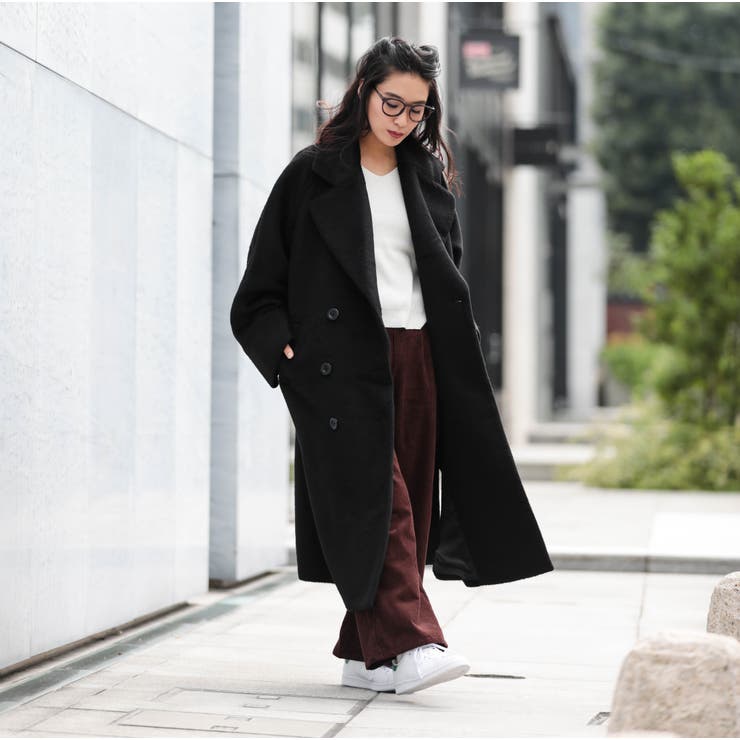 BIGカラーダブルロングコート BS17WN10-L004[品番：WG010020491]｜WEGO