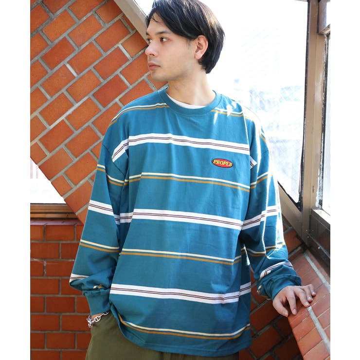 マルチボーダーロンT メンズ 長袖[品番：EH000005908]｜8（eight