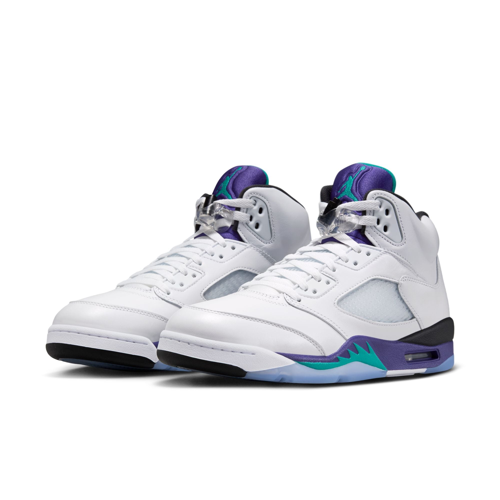 AIR JORDAN - RETRO 5 - WHITE/NEW EMERALD/GRAPE ICE/ BLACK