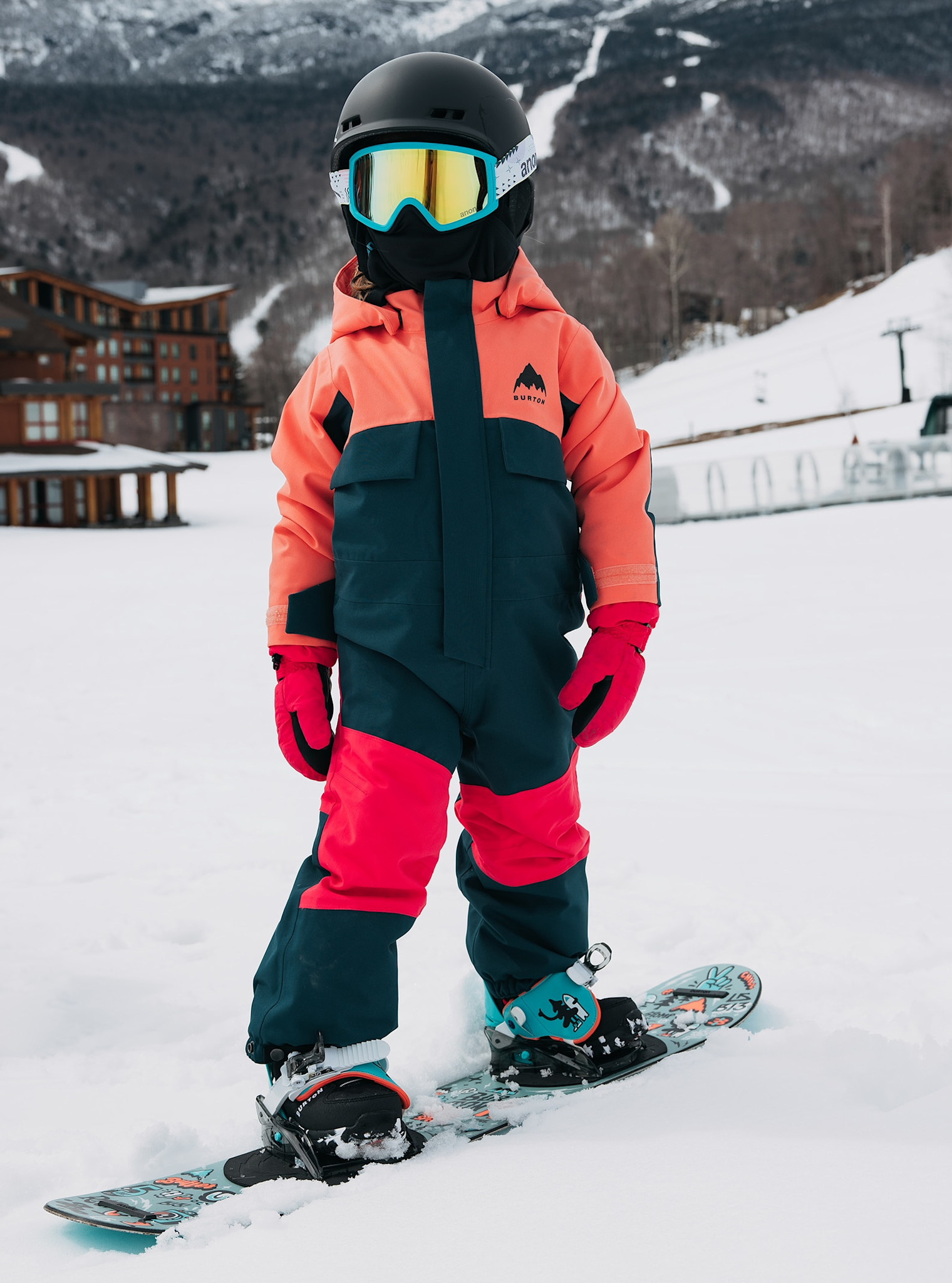 Burton 2L One Piece 2026 (Toddler) | Peach Echo/Deep Emerald - The