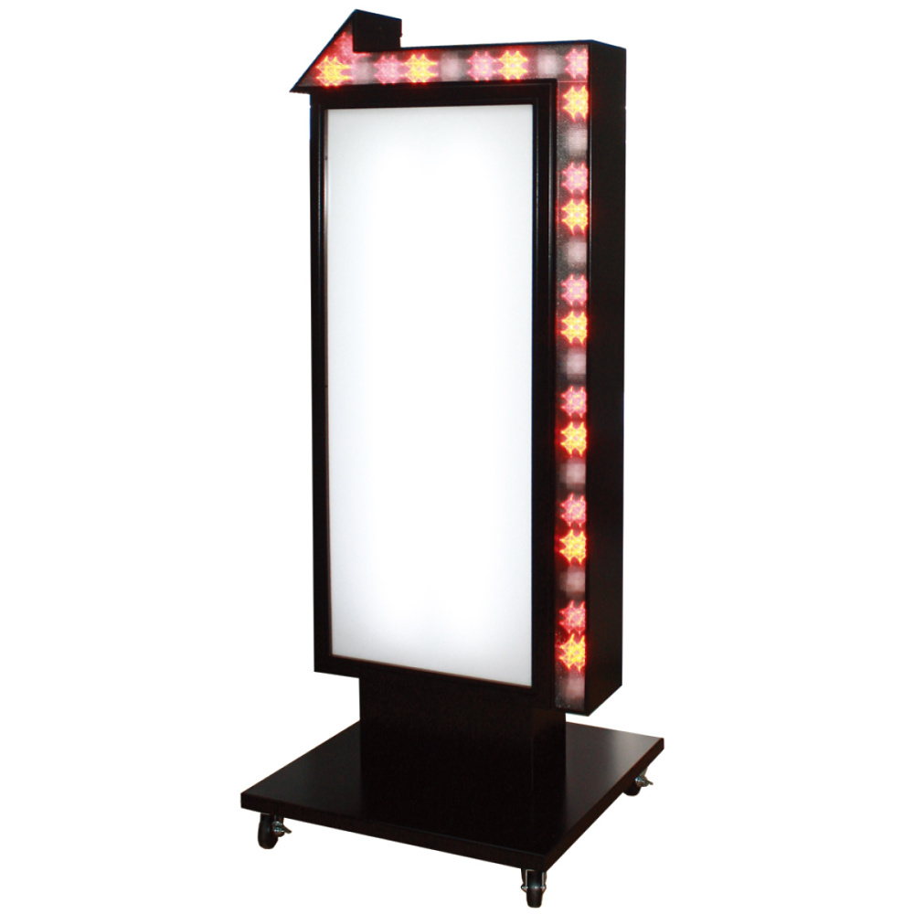 LED点滅スタンド看板 全高1880 ブラック (LY-208-B) - 看板・サイン