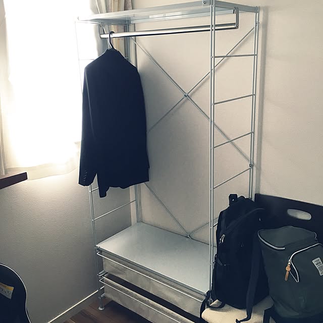 無印良品 【数量限定】スチールユニットシェルフ・ワードローブセット