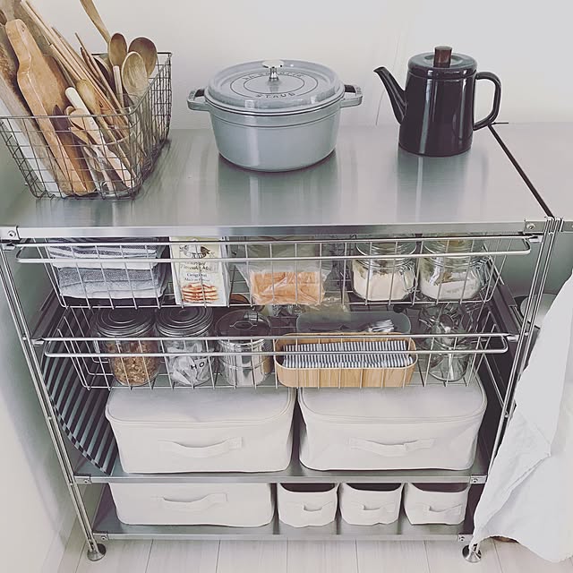 無印良品 ステンレスユニットシェルフ・ステンレス追加用ワイヤー