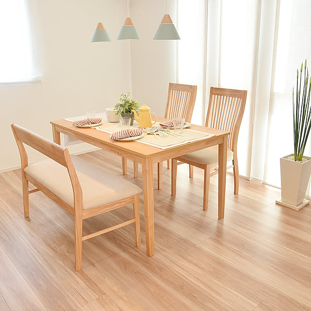 ダイニングテーブルセット 4人用 4点 幅135cm テーブル 椅子 イス