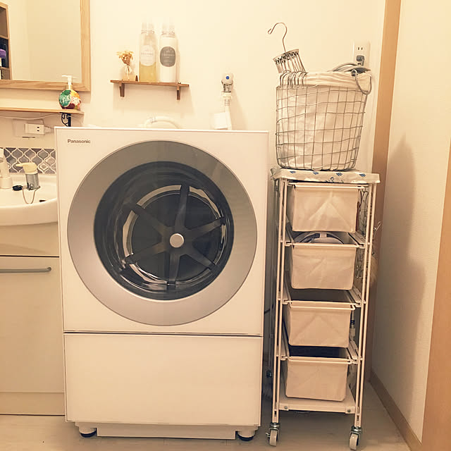 無印良品 スチールユニットシェルフ帆布バスケットセット・幅28cm