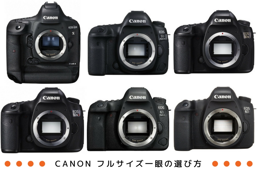 Canon(キヤノン)フルサイズ一眼の選び方。ラインナップ5機種の特長も