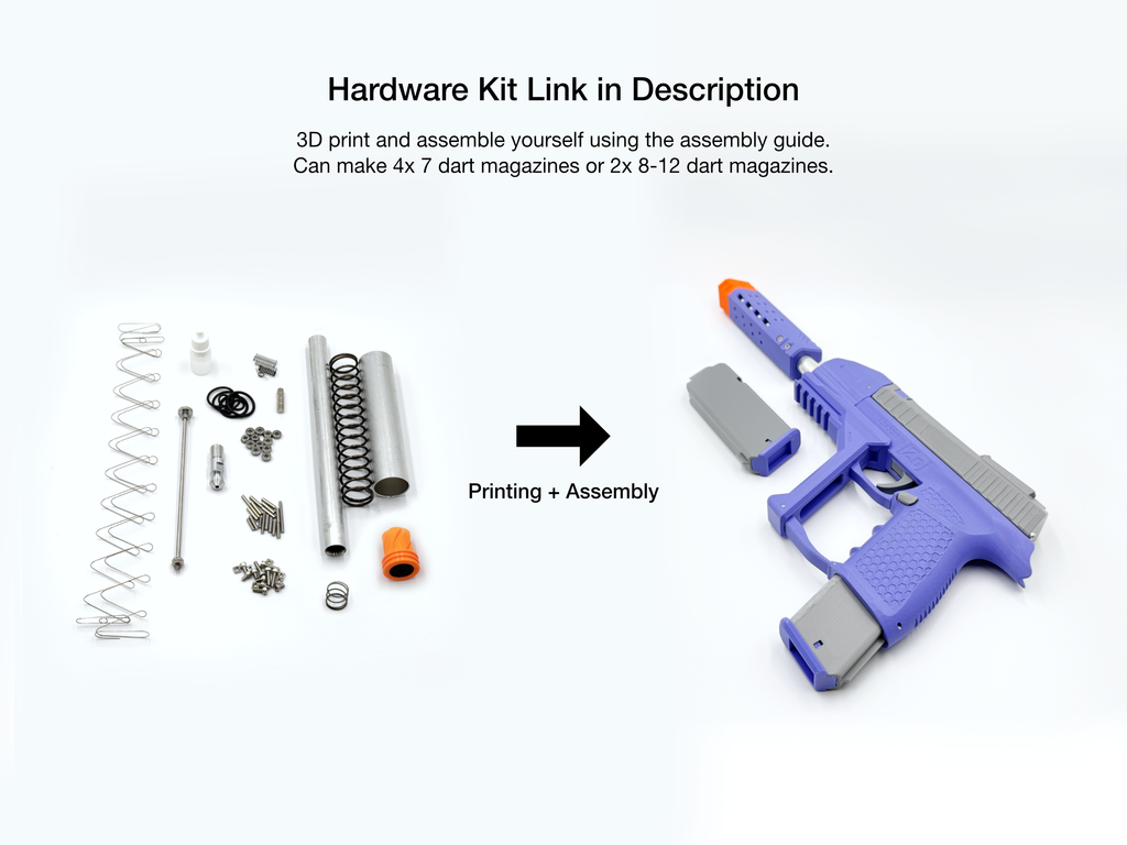 Thingiverse - Znc Aus - Nerf High Powered Foam Dart Pistol by