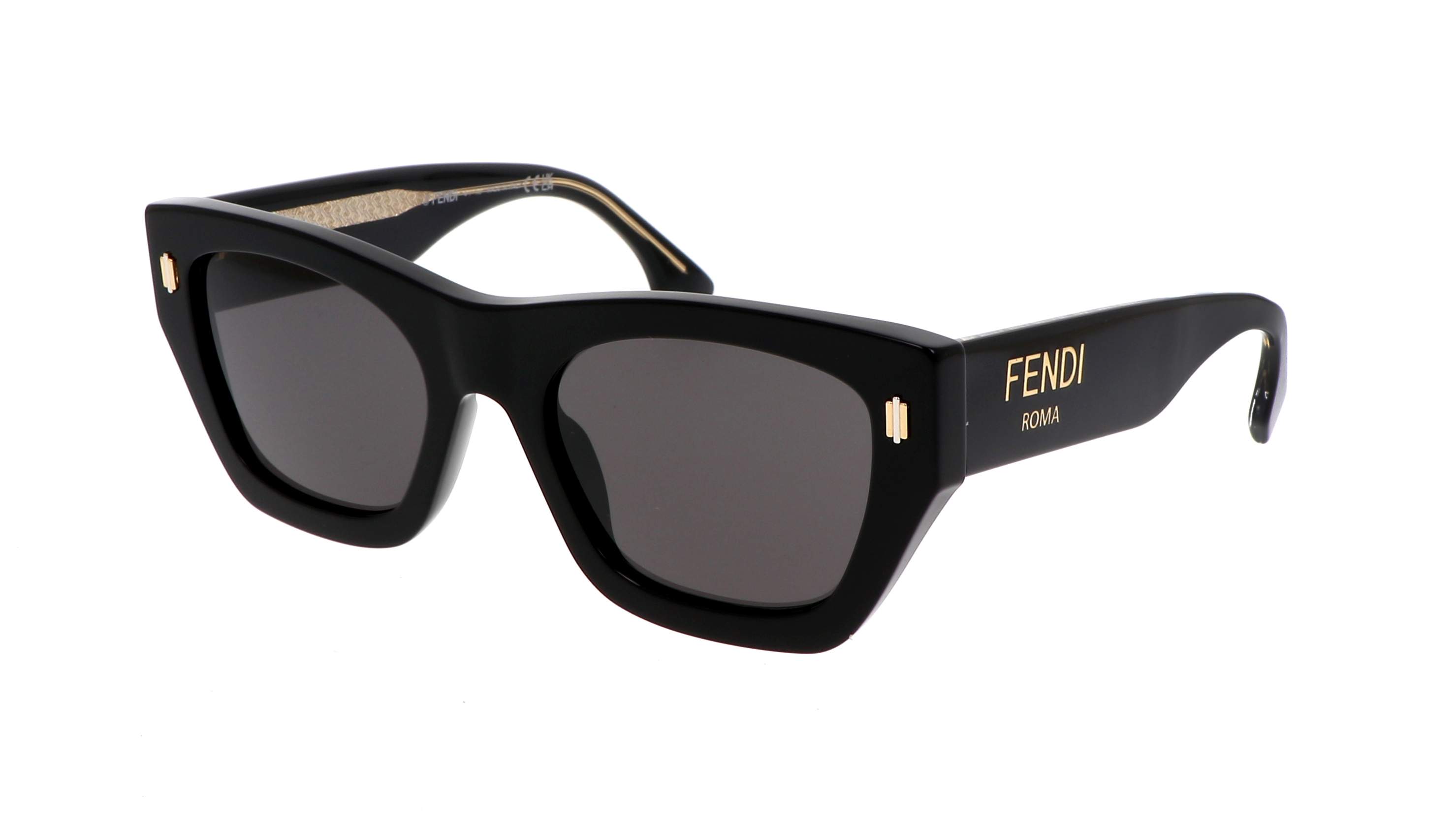 Sunglasses FENDI ROMA FE40100I 01A 53-20 Black in stock