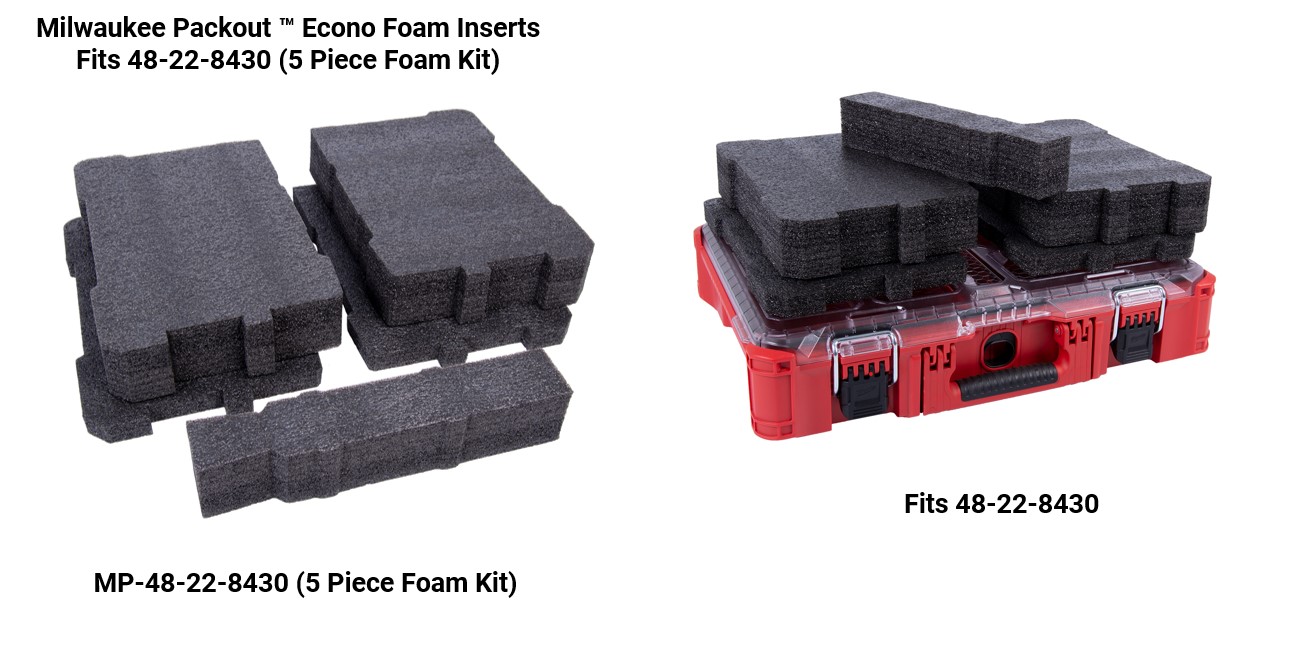 Milwaukee Packout ™ Econo Foam Inserts- Fits 48-22-8430 (5 Piece