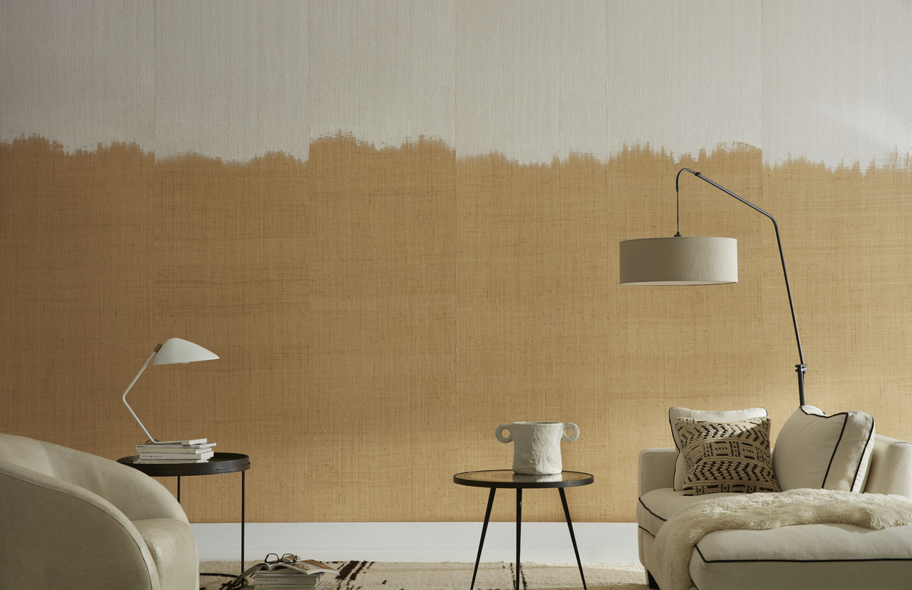 Glazier in Orange Raku on Manila Hemp | Phillip Jeffries