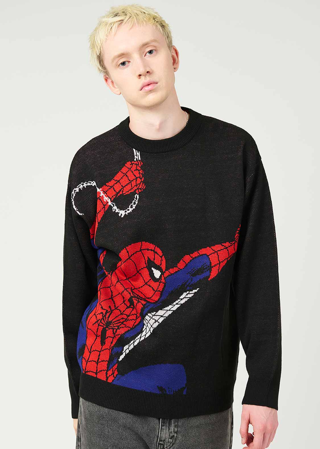 スパイダーマン VS ヴェノム｜ウォッシャブルジャカードニット｜ユニ