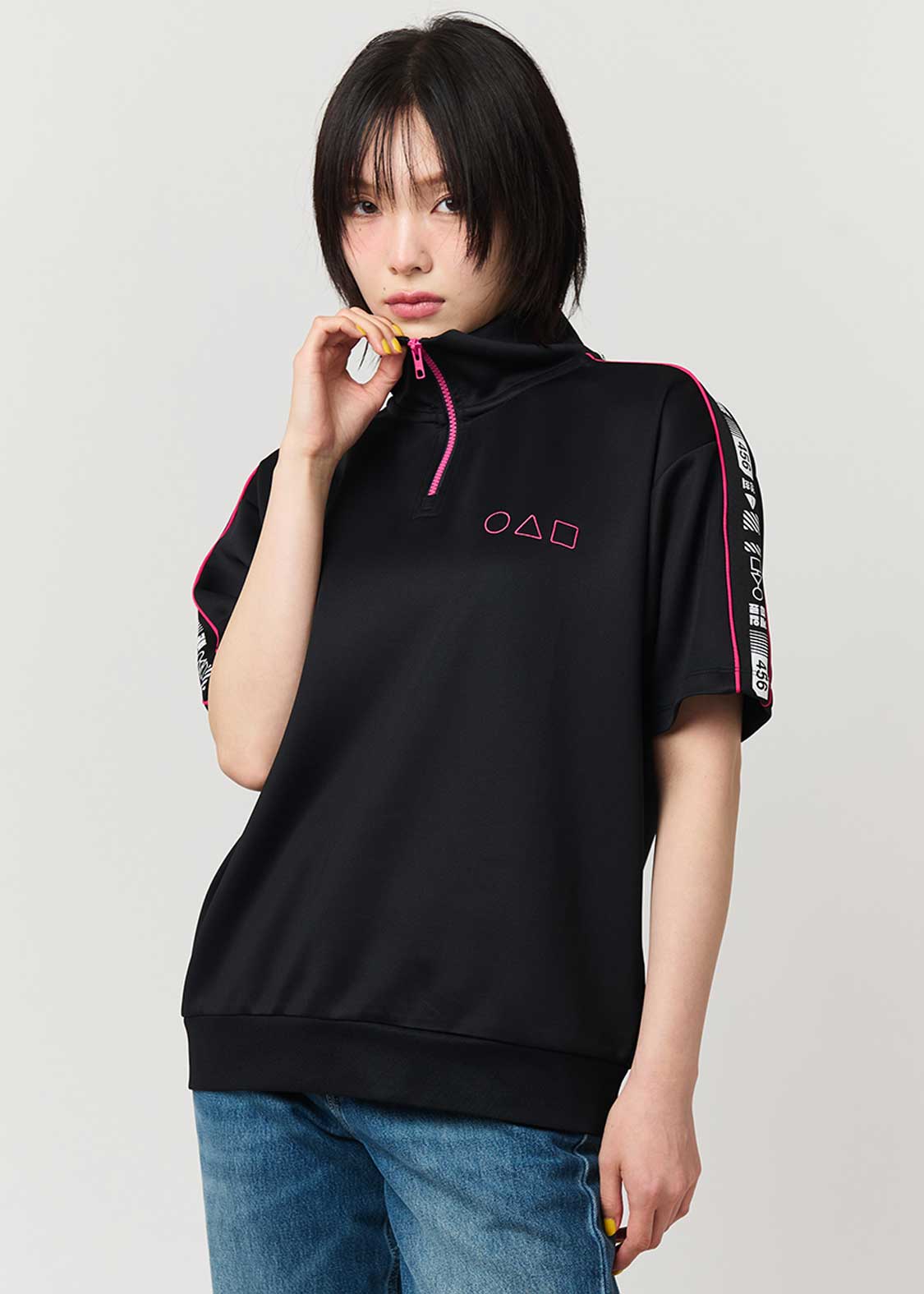 プレイヤー｜ハーフジップビッグシルエットTシャツ｜ユニセックス