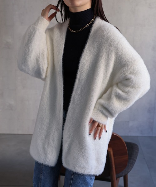 セール】モチモチシャギーカーディガン（ニット/セーター）｜ap retro